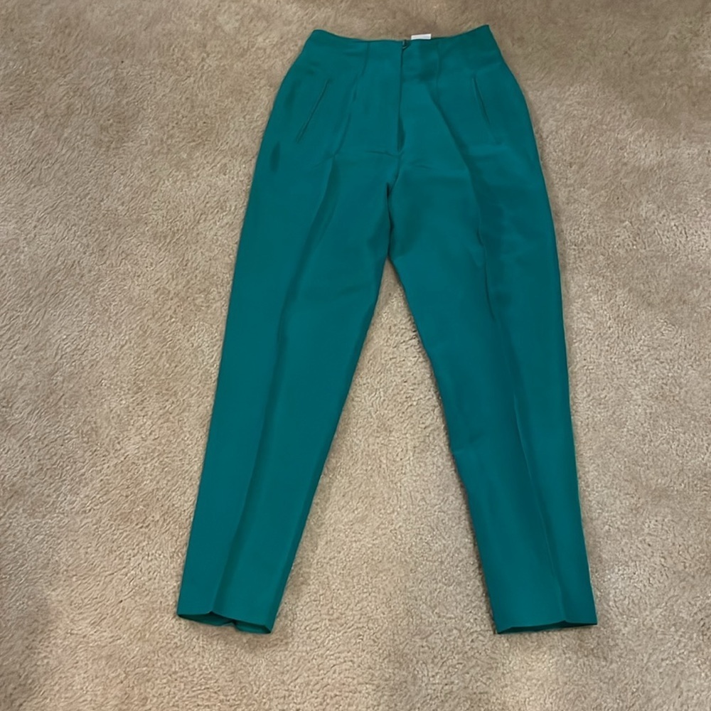 Vintage Together turquoise two-piece pantsuit size 4 - Picture 4 of 16